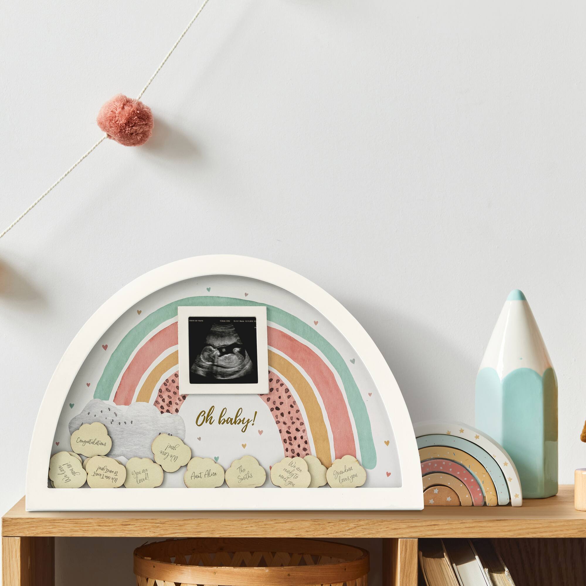 Kate Aspen® Boho Rainbow Frame Baby Shower Guest Book Alternative